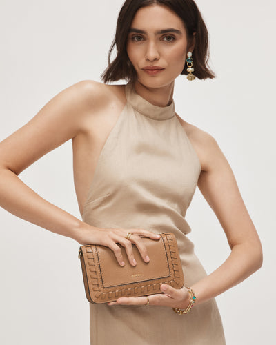 Piazza Wallet Crossbody Bag - Caramel
