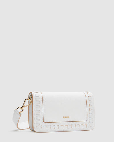 Piazza Wallet Crossbody Bag - White