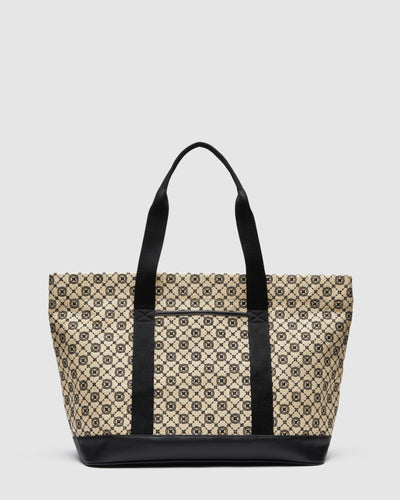 Mim-Gram Vacay Tote Bag - Natural Black