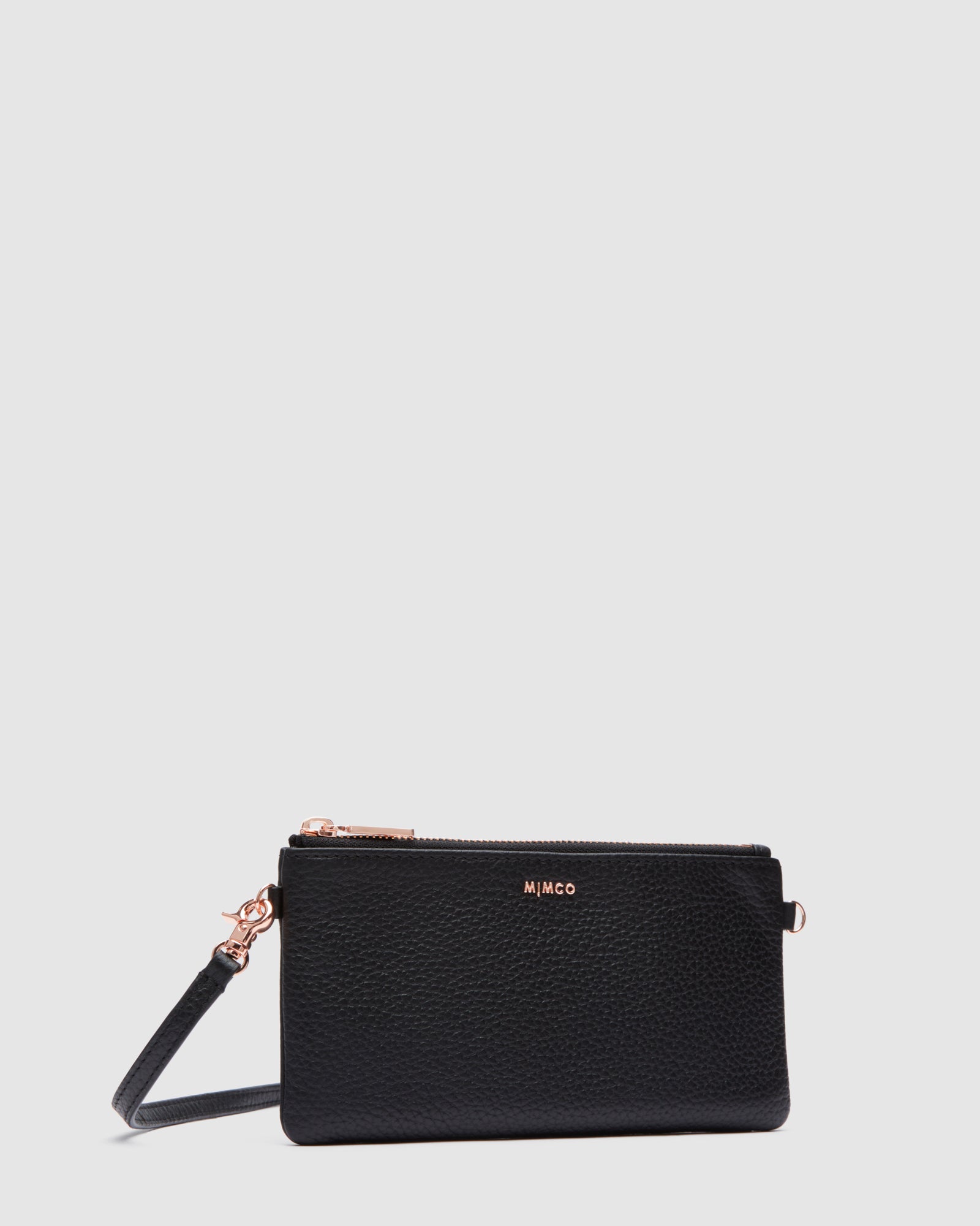 Classico Small Crossbody Pouch - Black Rose Gold