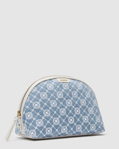 Mim-Gram Cosmetic Case - Washed Denim