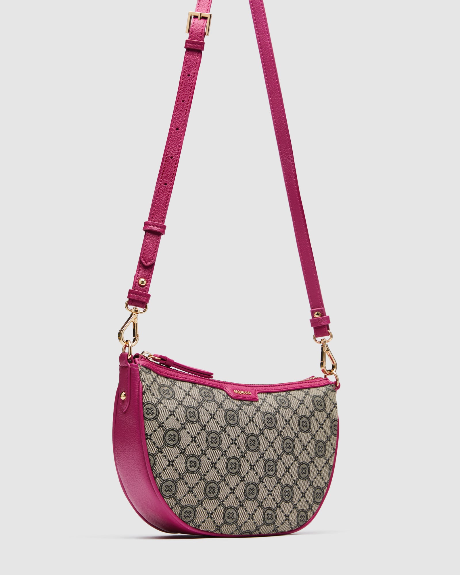 Mim-Gram Crescent Crossbody Bag - Dahlia Pink