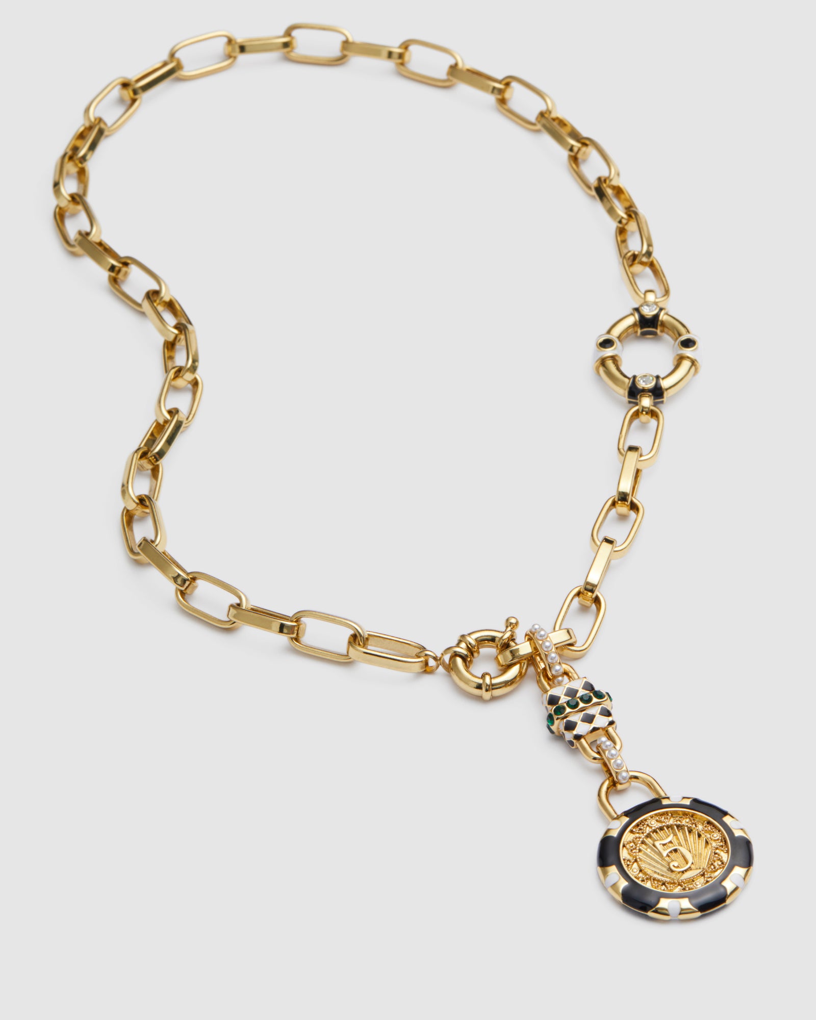 Roulette Necklace - Black White