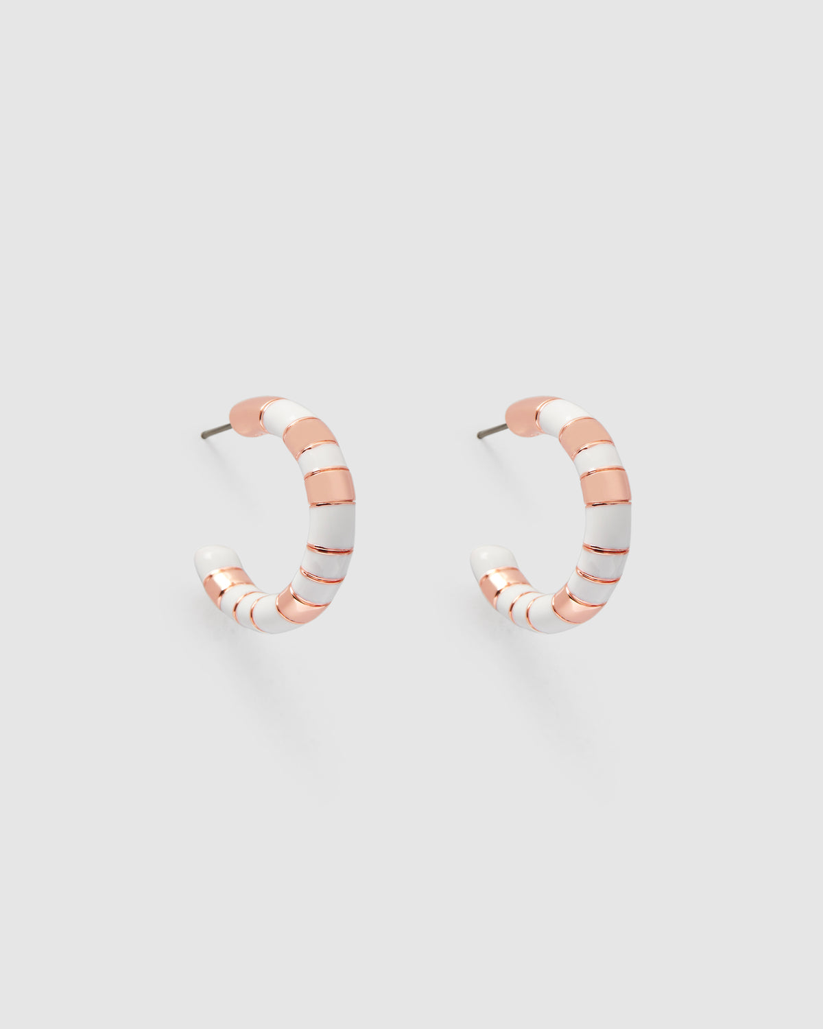 Piazza Hoop Earrings - White
