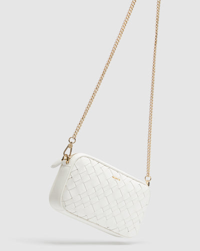 Classico Chain Crossbody Bag - White