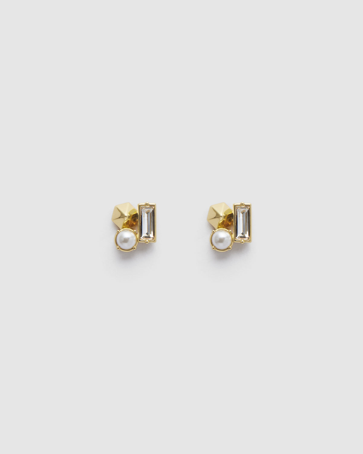 Casino Cluster Stud Earrings - Pearl