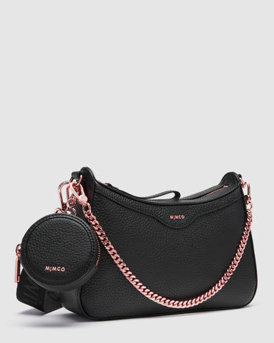 Jett Crossbody Bag - Black Rose Gold