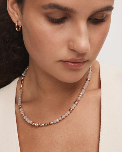 Ecliptic Beaded Necklace - Amaretto