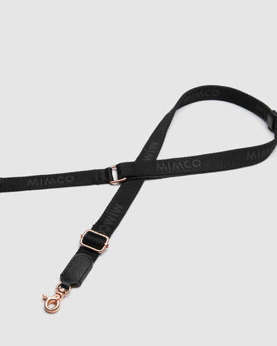 Tech Webbing Bag Strap - Black Rose Gold