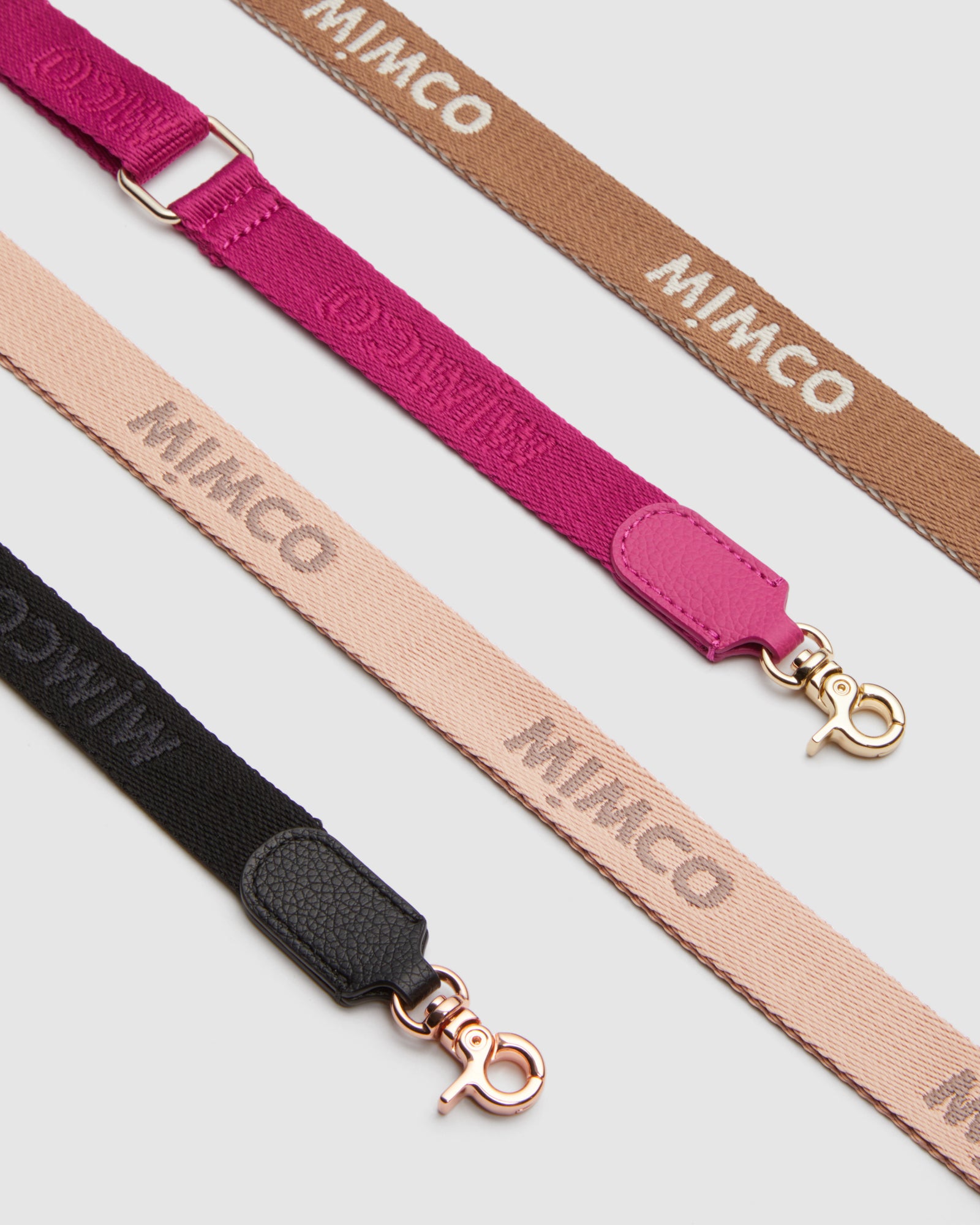 Tech Webbing Bag Strap - Black Rose Gold