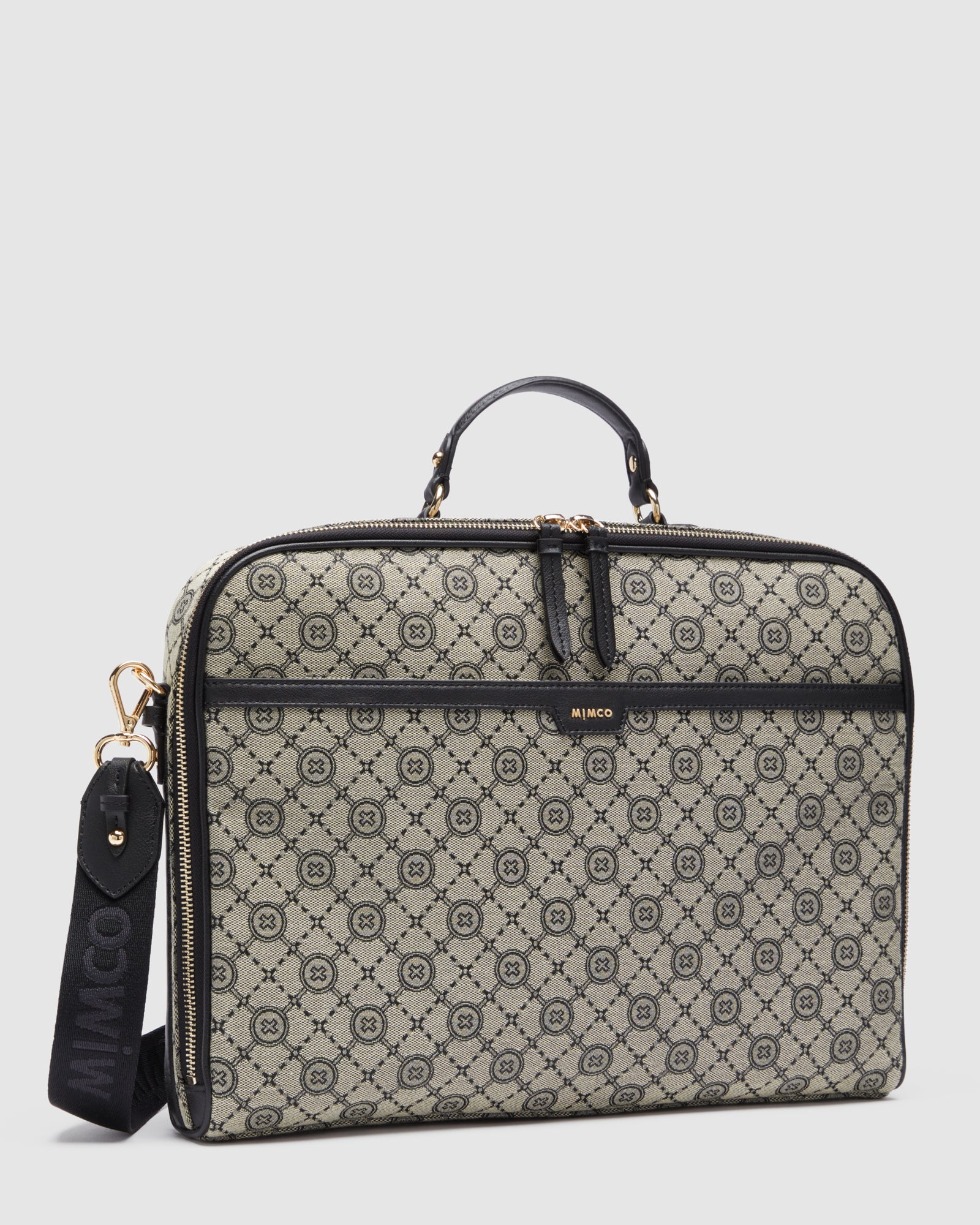 Mim-Gram Laptop Bag - Black Light Gold
