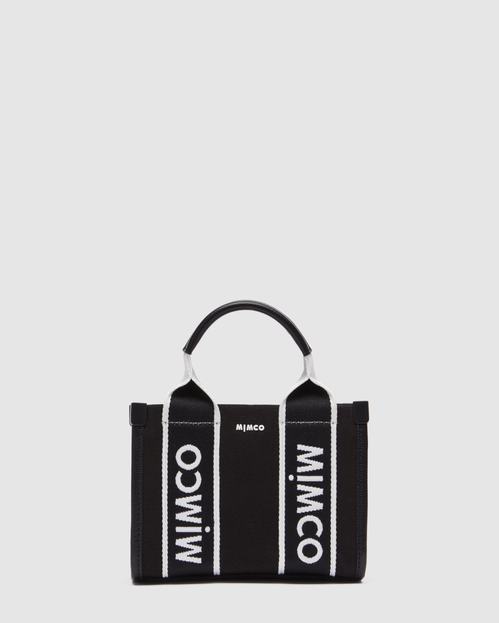 Stevie Micro Tote Crossbody Bag - Black White