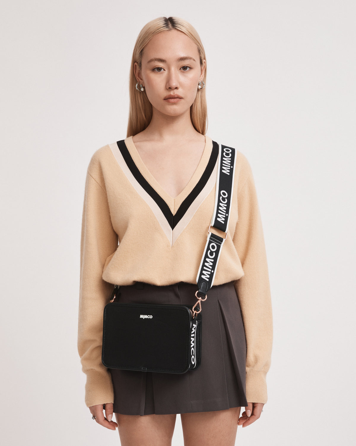 Stevie Crossbody Bag - Black White