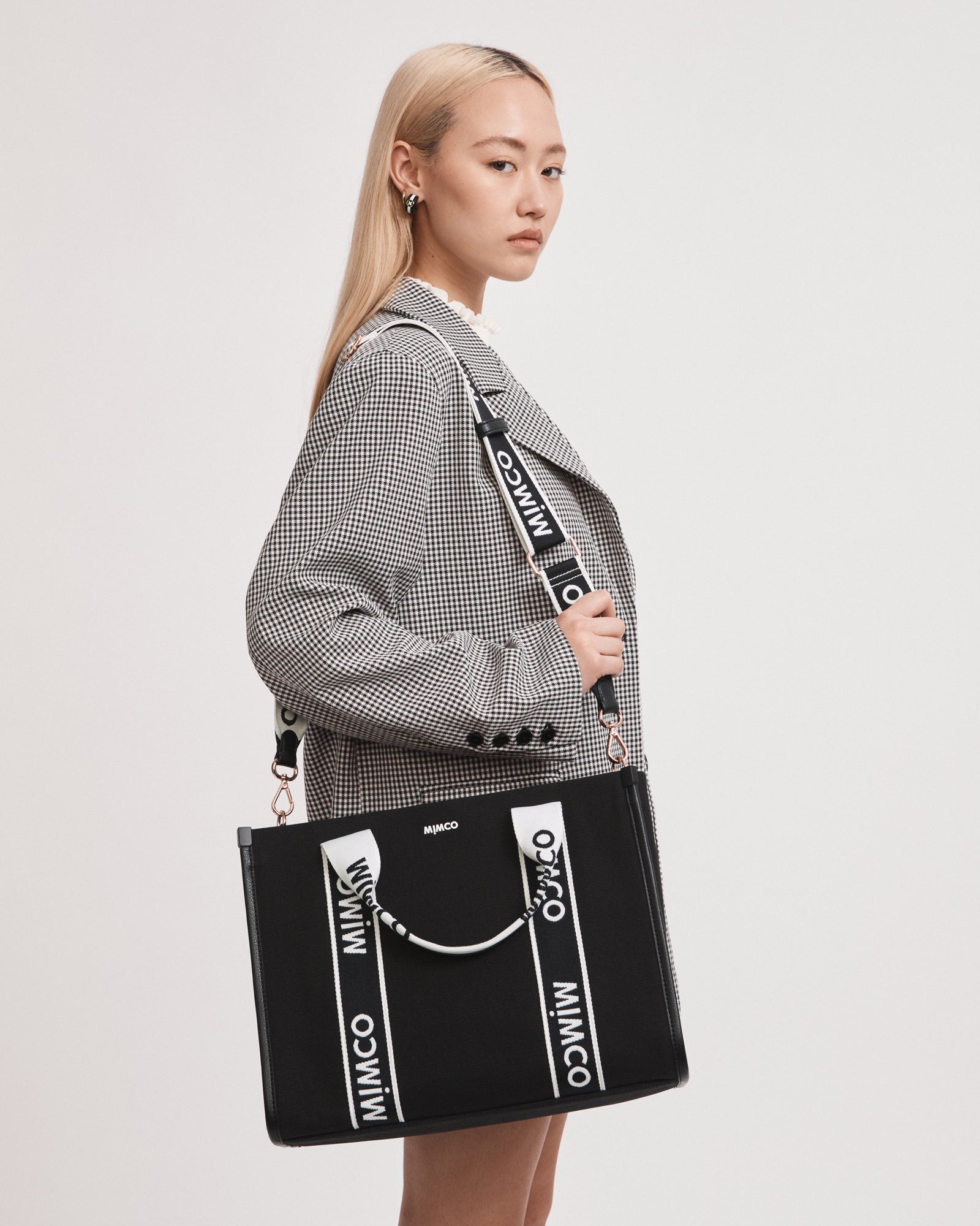 Stevie Tote Bag - Black White