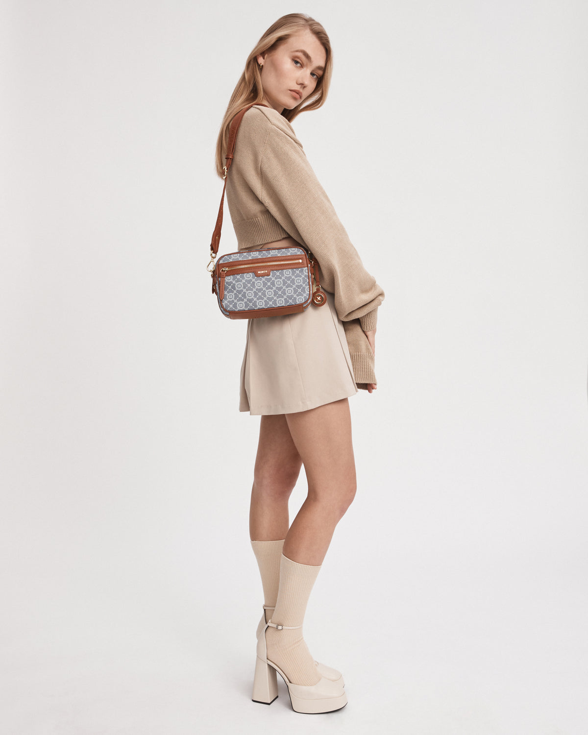 Mim-Gram Crossbody Bag - Denim