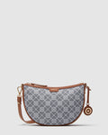 Mim-Gram Crescent Crossbody Bag - Denim