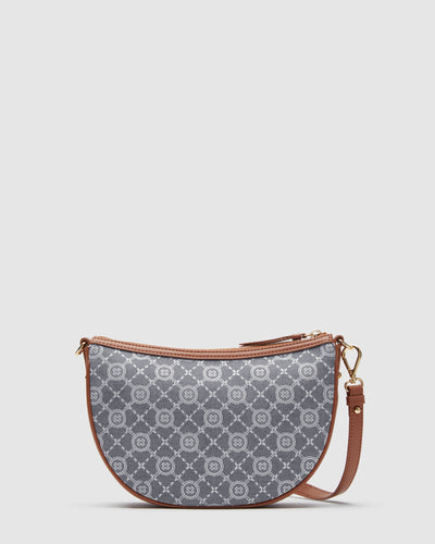 Mim-Gram Crescent Crossbody Bag - Denim