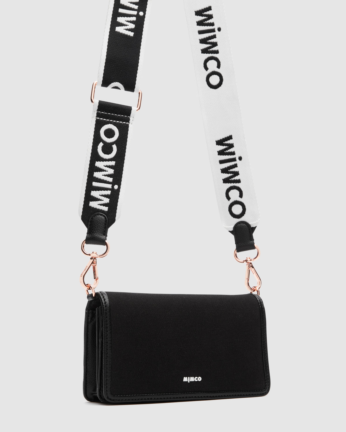 Stevie Wallet Crossbody Bag - Black White