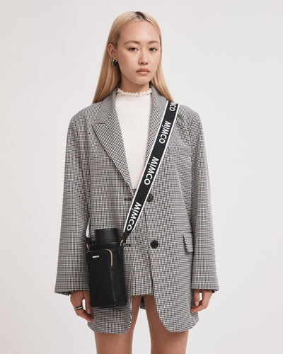 Stevie Drink Crossbody Bag - Black White