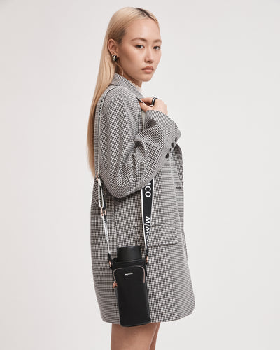 Stevie Drink Crossbody Bag - Black White