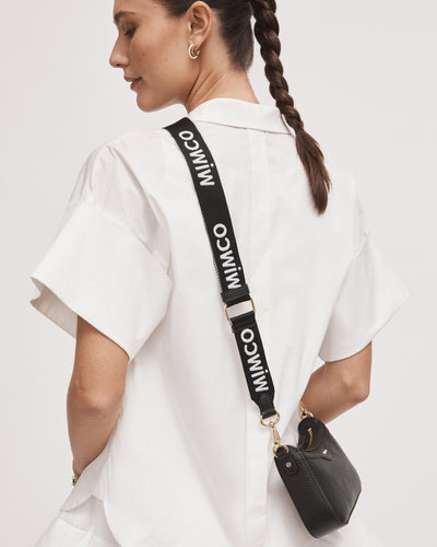 Webbing Bag Strap - Black White