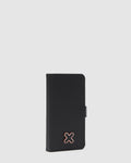 Hendrix Flip Case For Iphone Se-8-7-6S-6 - Black Rose Gold