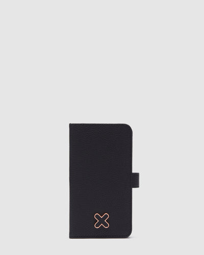 Hendrix Flip Case For Iphone 13-13 Pro - Black Rose Gold