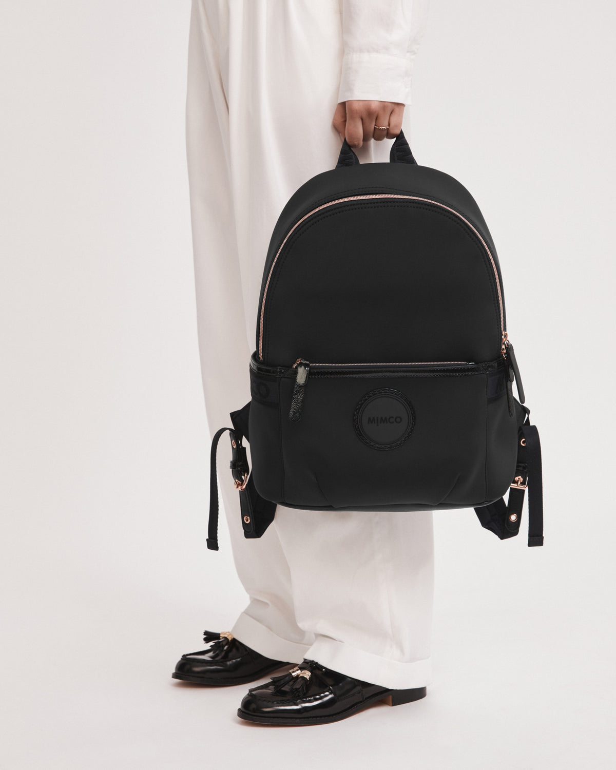 Serenity Backpack Bag - Black Rose Gold