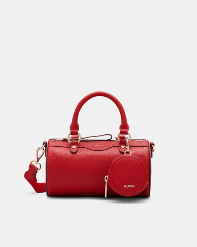 Jett Cylinder Crossbody Bag - Rich Red