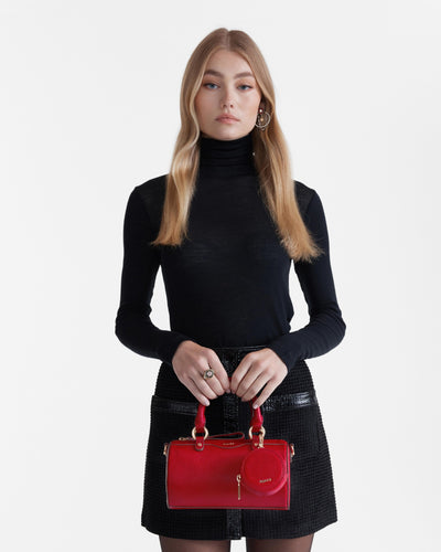 Jett Cylinder Crossbody Bag - Rich Red