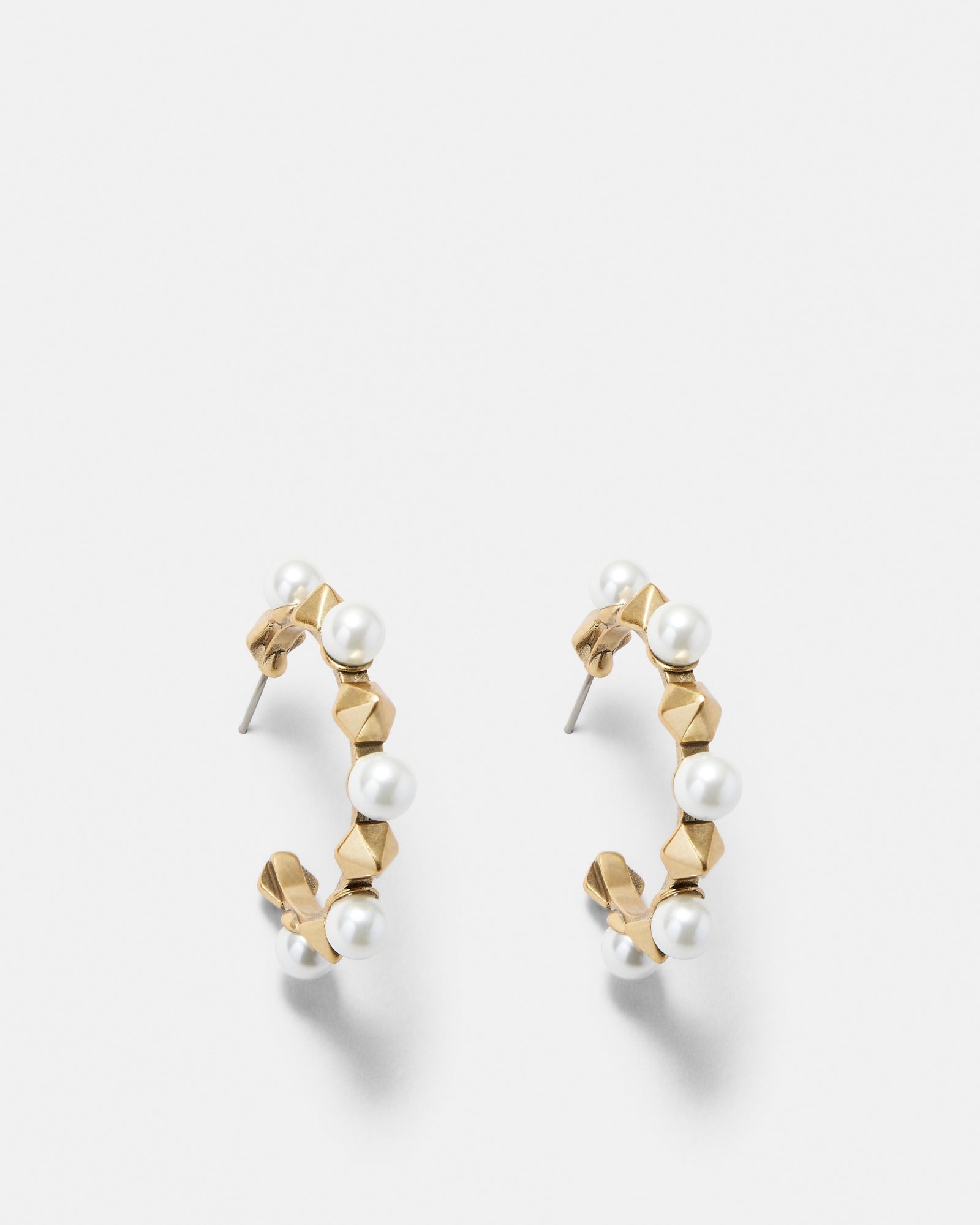 Penny Hoop Earrings - Pearl