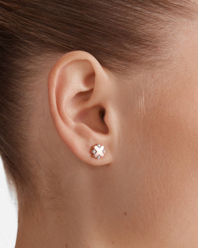 Supermicra Halo Stud Earrings - Black
