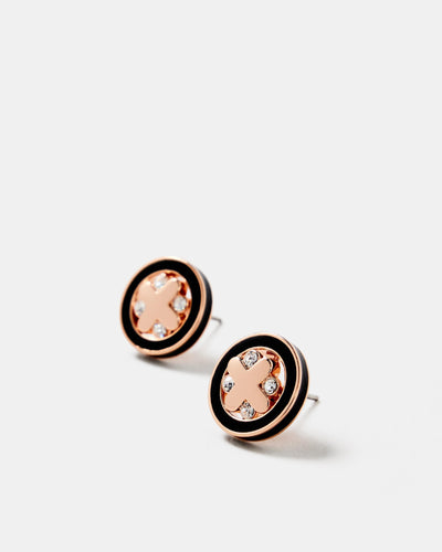 Supermicra Halo Stud Earrings - Black