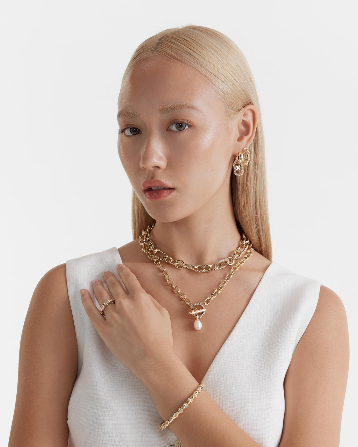 Everly Hinge Bangle - Gold
