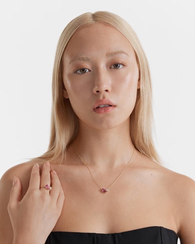 Limited Edition Pink Topaz Necklace - Pink Topaz