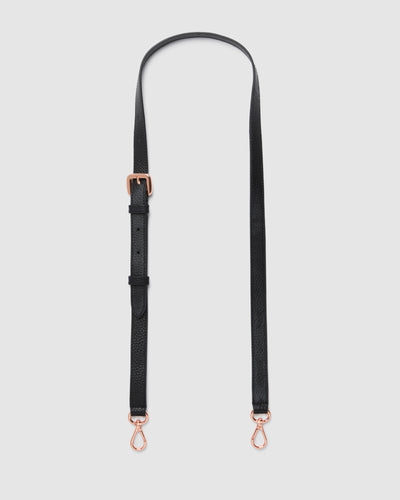 Link Crossbody Bag Strap 2cm - Black Rose Gold