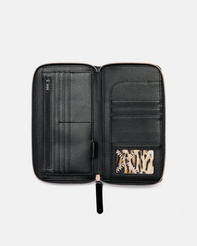 Serenity Travel Wallet - Black Rose Gold