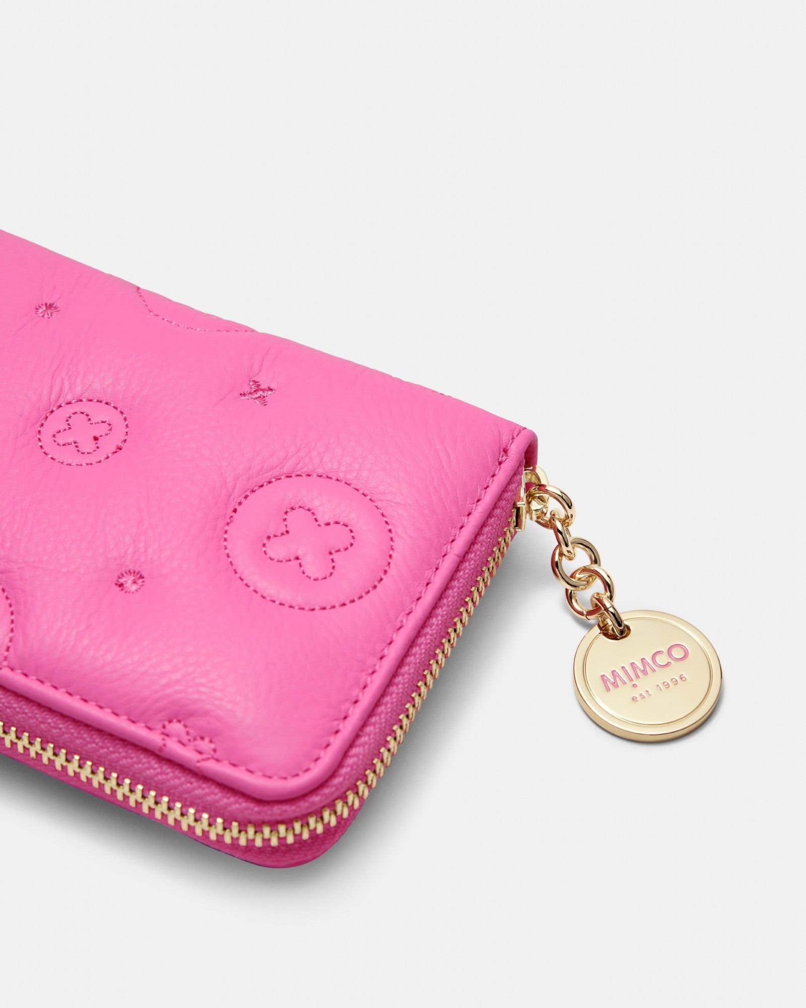 Flashback Leather Medium Wallet - Pink Splash