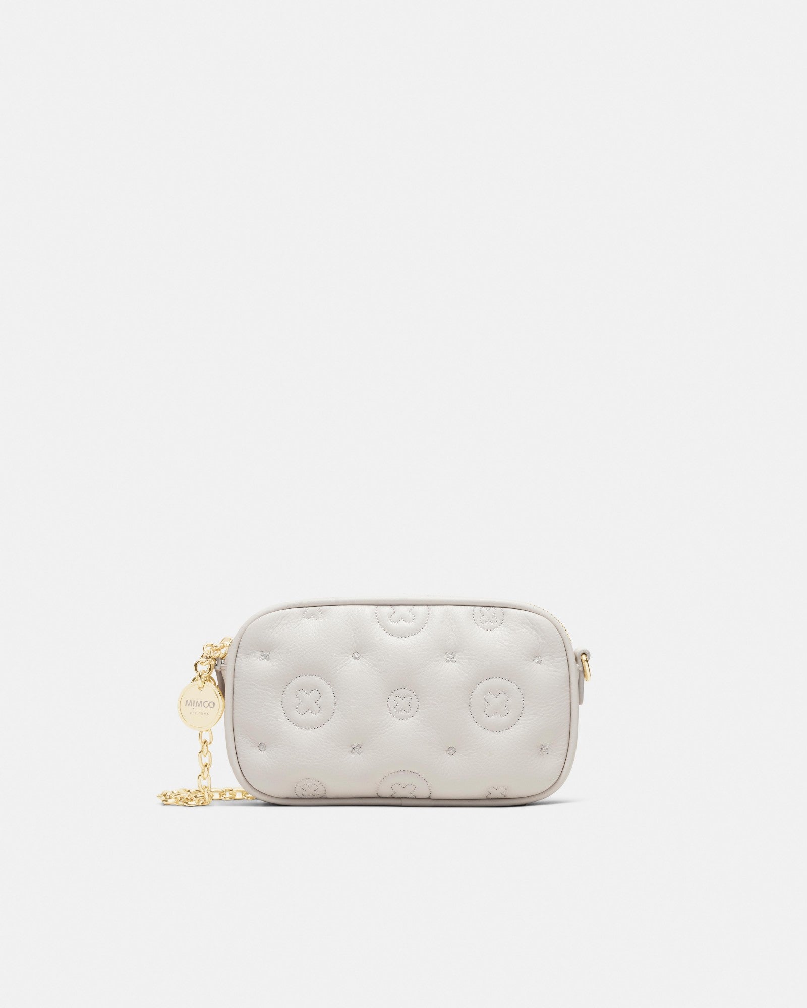Flashback Leather Pouch Crossbody Bag - Oyster