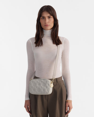 Flashback Leather Crossbody Bag - Oyster