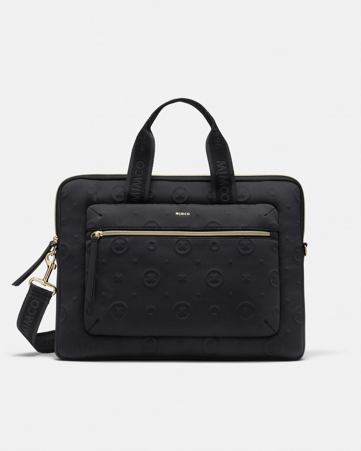 Flashback Neoprene Laptop Crossbody Bag - Black Light Gold