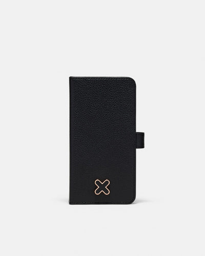 Hendrix Flip Case For Iphone 14 Pro Max - Black Rose Gold