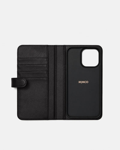 Hendrix Flip Case For Iphone 14 Pro Max - Black Rose Gold