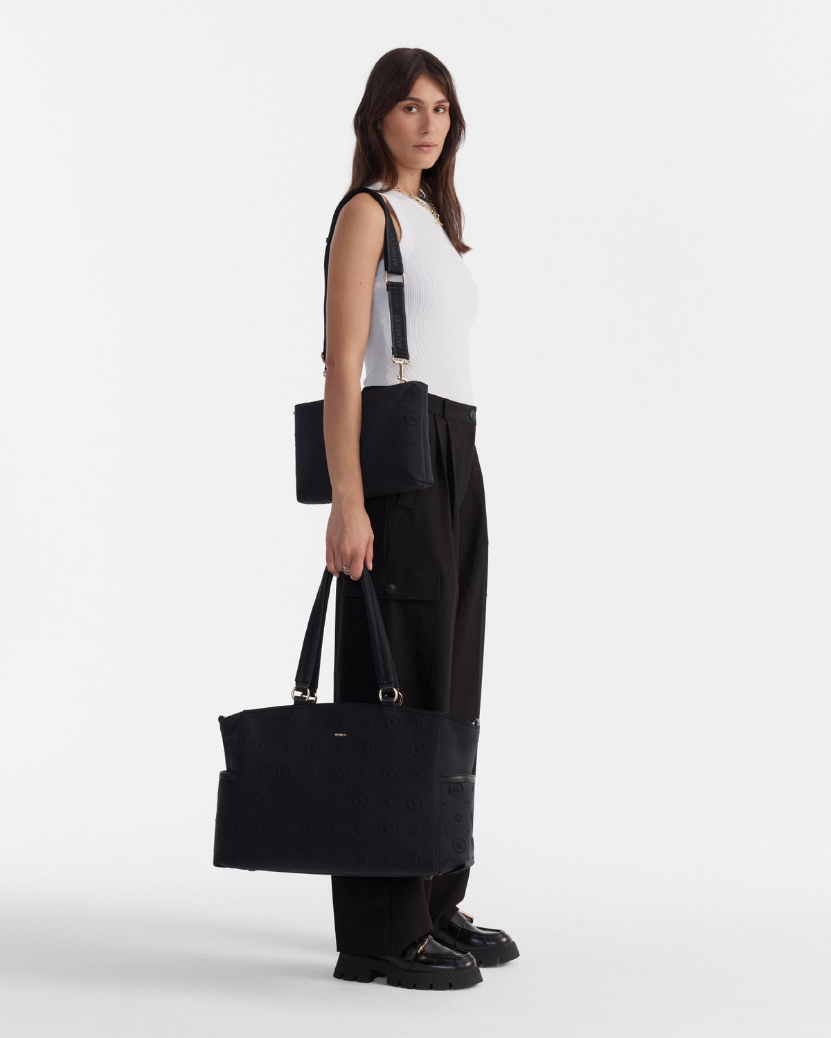 Flashback Neoprene Baby Bag - Black Light Gold