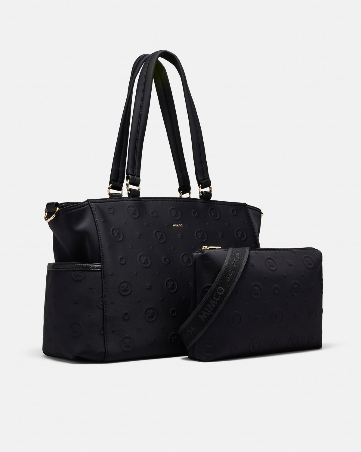 Flashback Neoprene Baby Bag - Black Light Gold