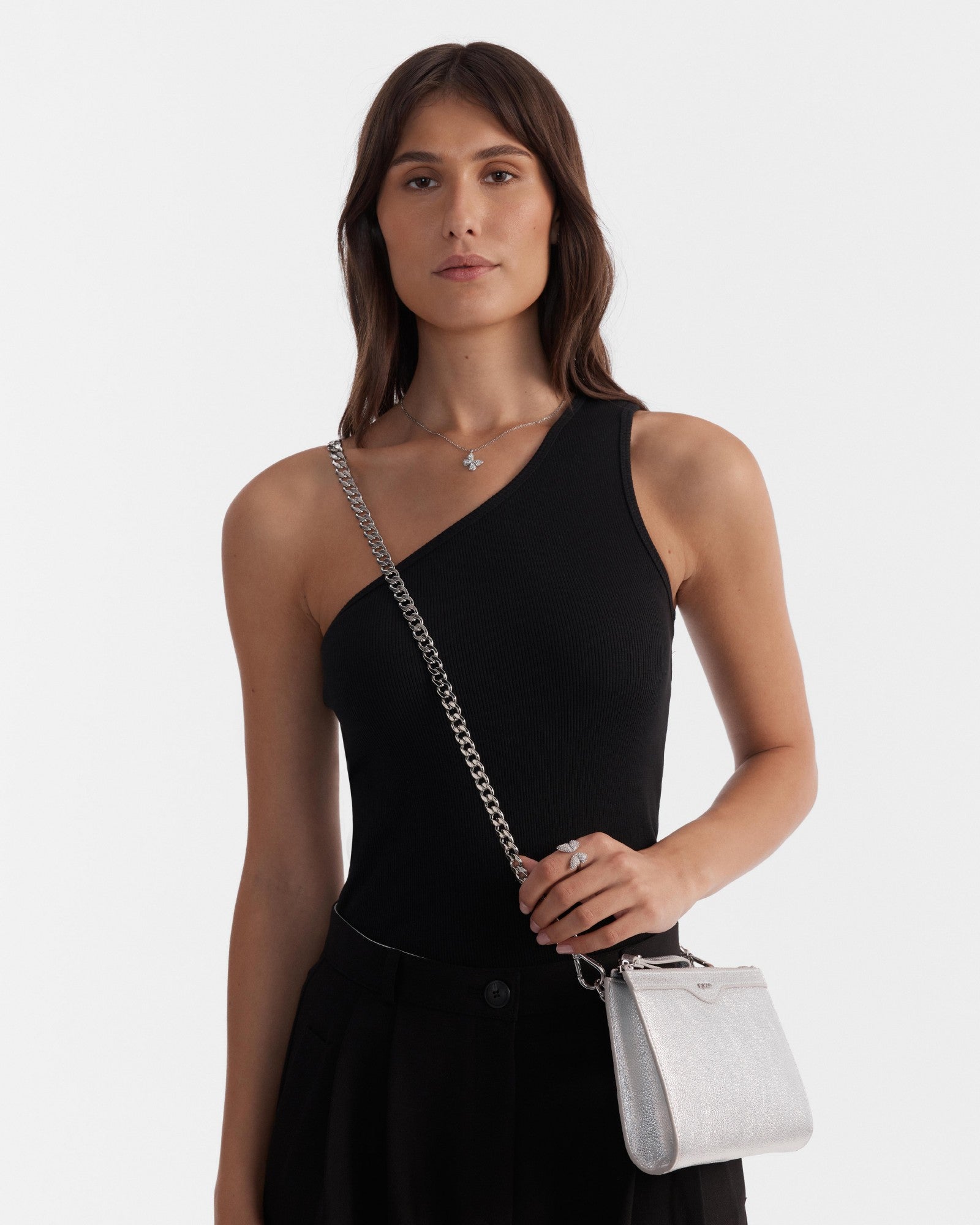 Chain Crossbody Bag Strap 112.5cm - Silver