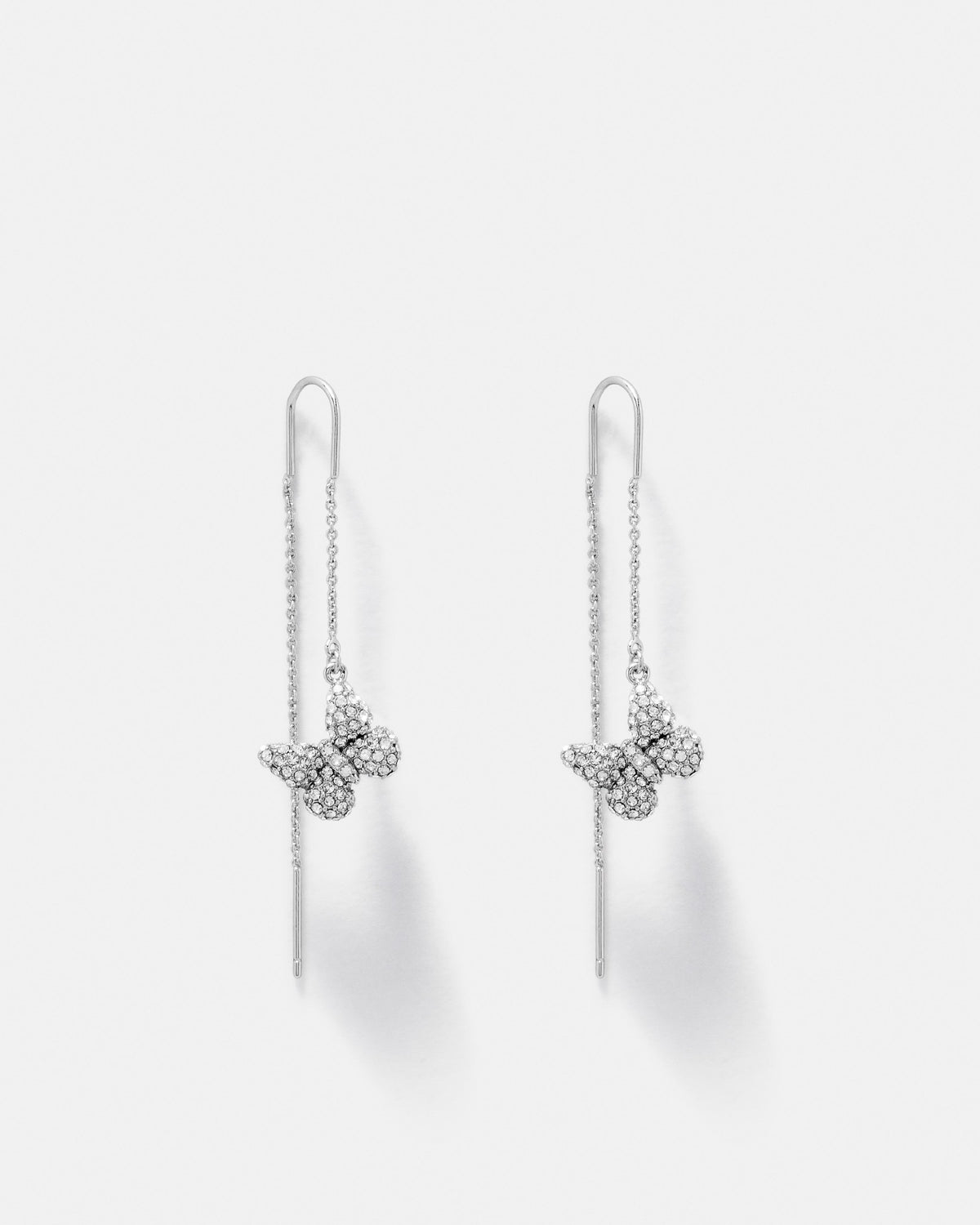 Flitter Thread Earrings - Silver