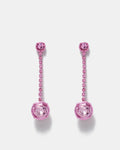 Sparkle Drop Earrings - Pink Splash