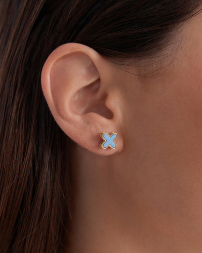 Dreamer Stud Earrings - Chalk Blue