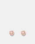 Cipher Stud Earrings - Rose Gold